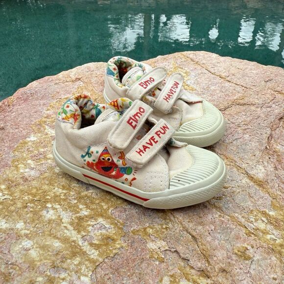 Vintage Sesame Street Elmo Have Fun Velcro Sneakers - Picture 1 of 6